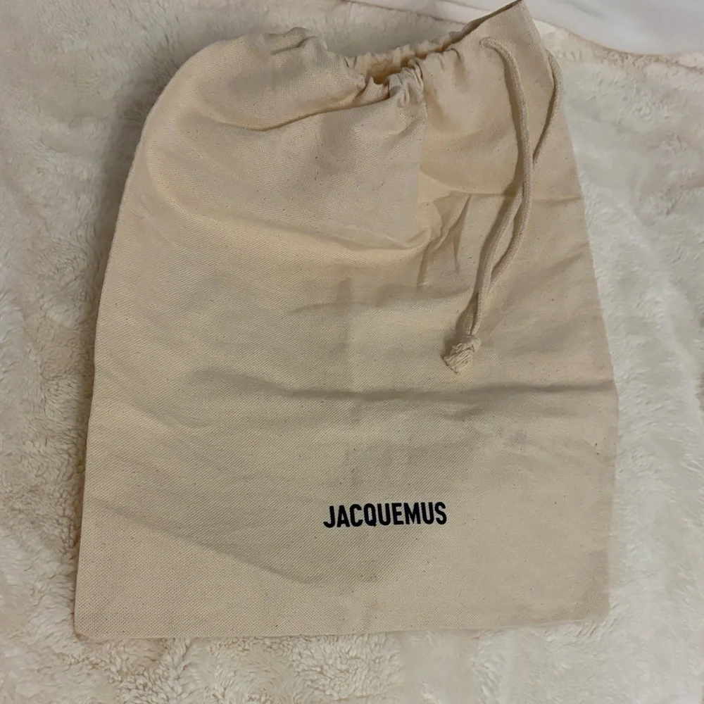 Jacquemus Cream Canvas Drawstring Dust Bag